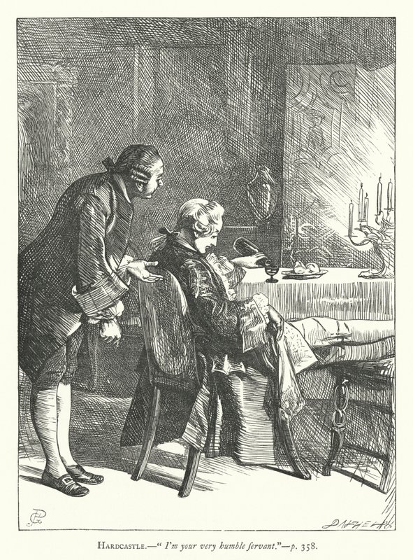 Ilustrace k filmu She Stoops To Conquer (rytina) od George John Pinwell