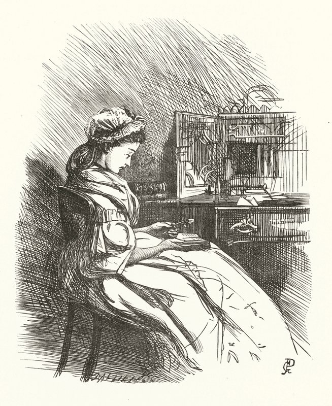Ilustrace pro Sloky o ženě (rytina) od George John Pinwell