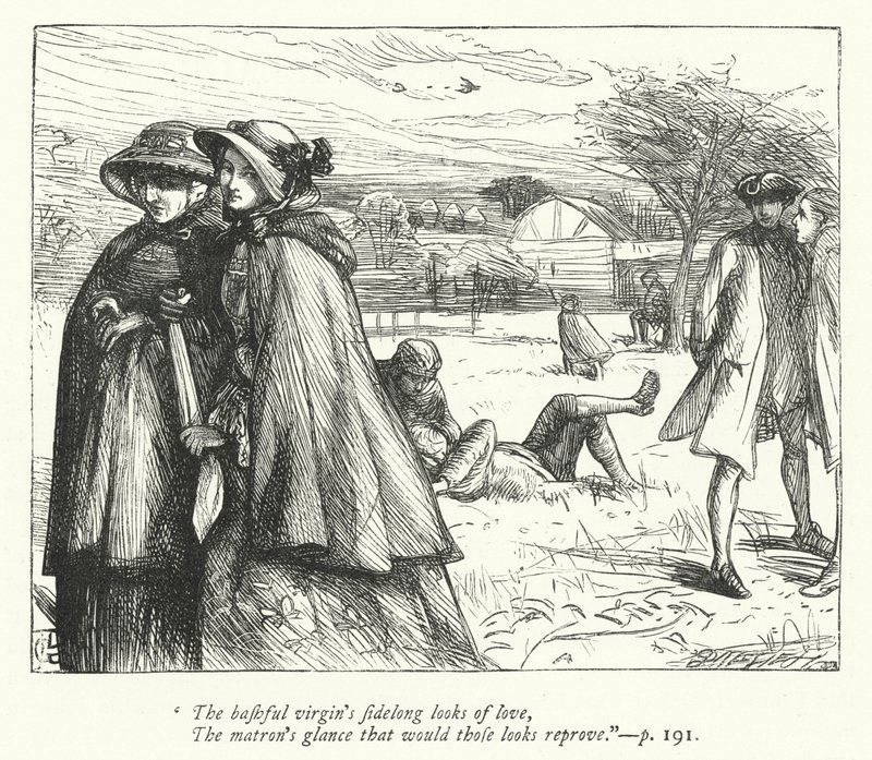 Ilustrace pro The Deserted Village (rytina) od George John Pinwell