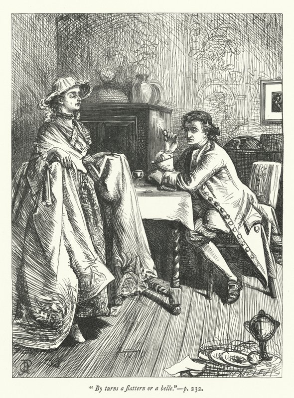 Ilustrace k filmu Dvojitá proměna (rytina) od George John Pinwell