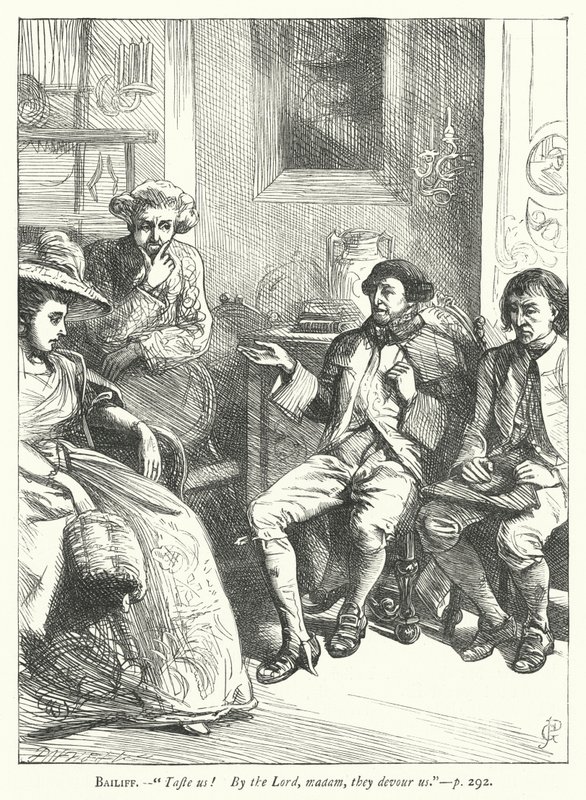 Ilustrace k filmu The Good-Natured Man (rytina) od George John Pinwell