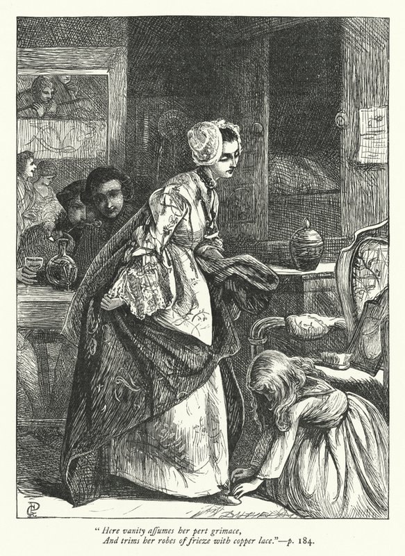 Ilustrace pro The Traveler (rytina) od George John Pinwell