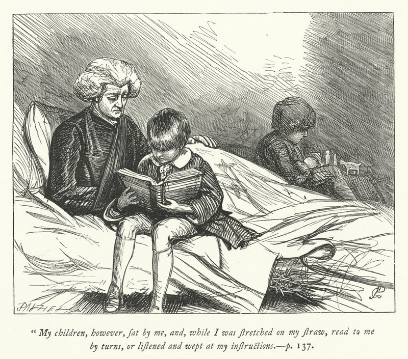 Ilustrace pro The Vicar of Wakefield (rytina) od George John Pinwell