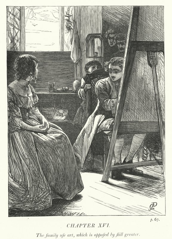 Ilustrace pro The Vicar of Wakefield (rytina) od George John Pinwell