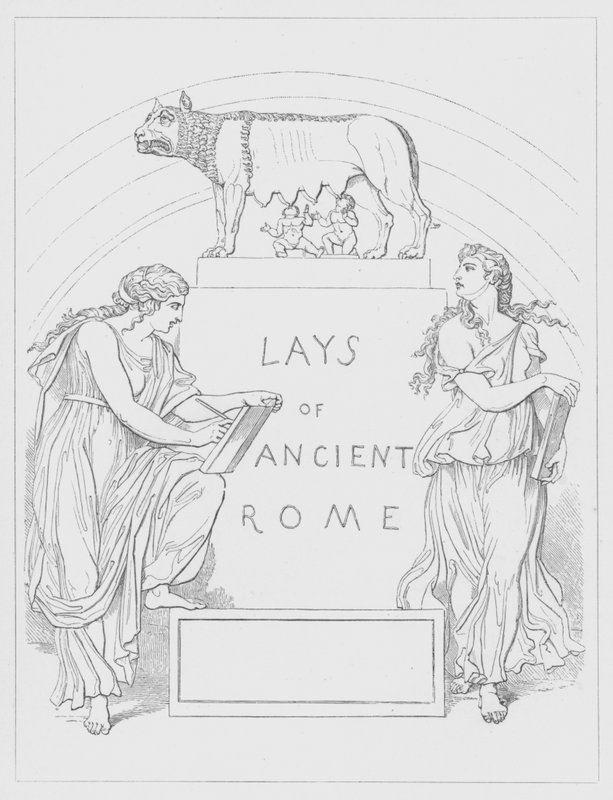 Frontispis pro Lays of Ancient Rome od Lorda Macaulaye od George Junior Scharf