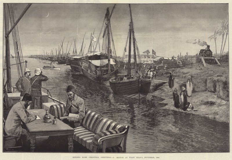 Posílám domů vánoční pozdravy, skica u Wadyho Halfy, listopad 1884 od George L. Seymour