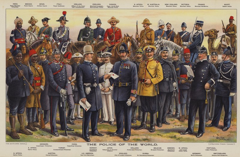 Policie světa (chromolitho) od George Lambert