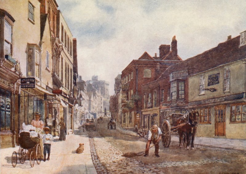 Peascod Street (barevná litografie) od George Moore Henton