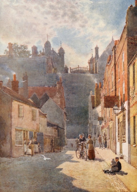 River Street (barevná litografie) od George Moore Henton