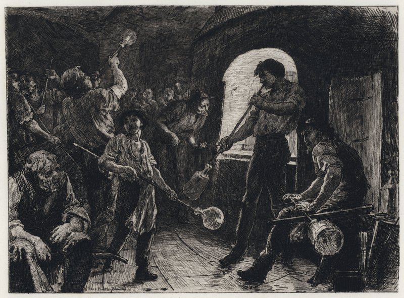 Foukání skla (leptání) od George Percy Jacomb Hood