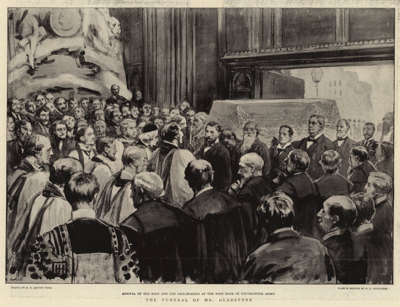 Pohřeb pana Gladstonea od George Percy Jacomb Hood