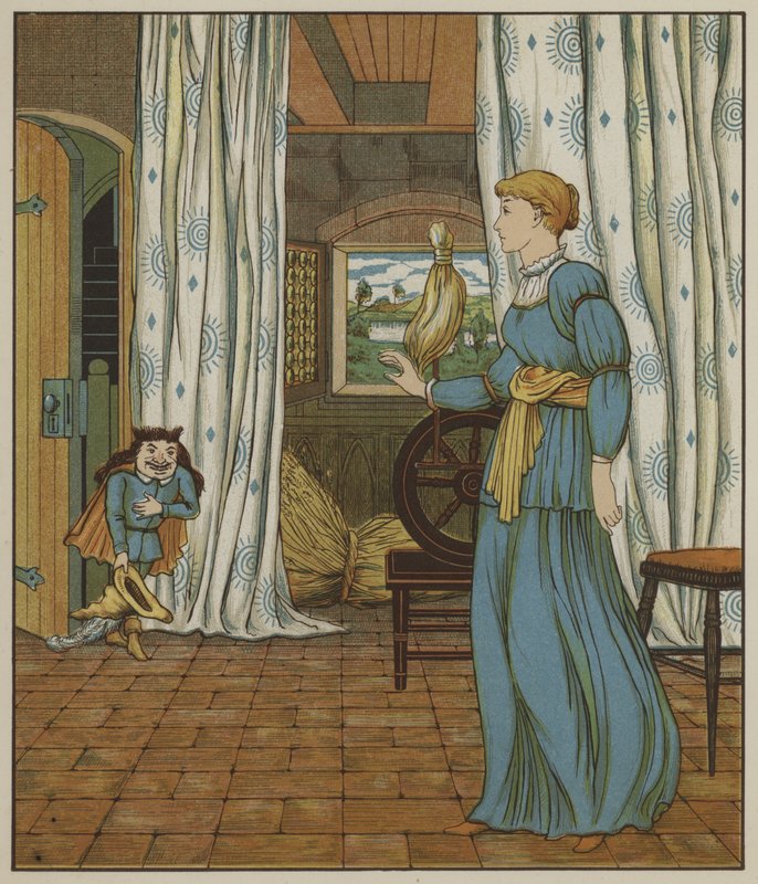 Ilustrace pro Rumpelstiltskin od The Brothers Grimm od George R. Halkett