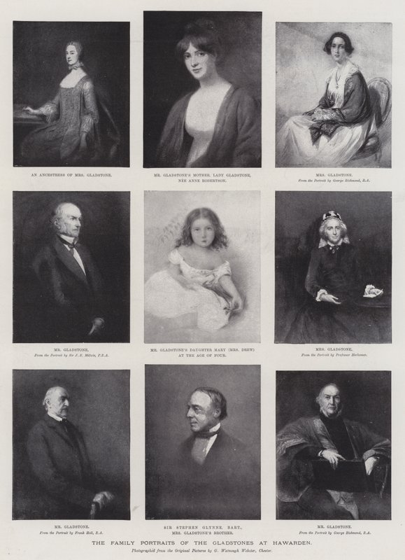 Rodinné portréty Gladstoneových v Hawardenu od George Richmond