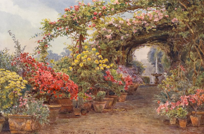 Italské zahrady: (barevná litografie) od George Samuel Elgood
