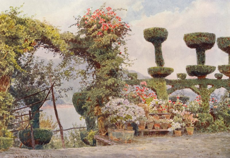 Italské zahrady: (barevná litografie) od George Samuel Elgood