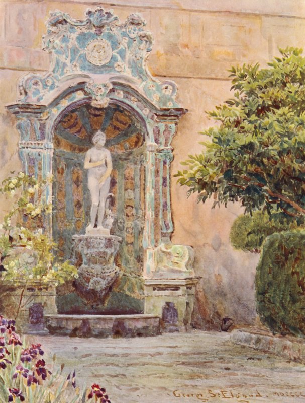 Italské zahrady: (barevná litografie) od George Samuel Elgood