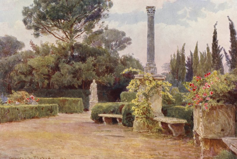 Italské zahrady: (barevná litografie) od George Samuel Elgood