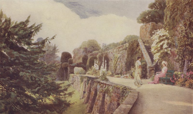 Dolní terasa, hrad Berkeley od George Samuel Elgood