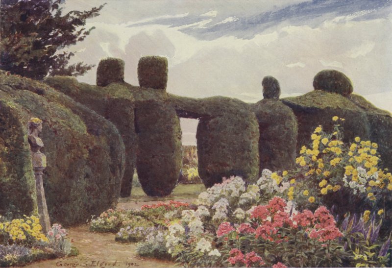 Tisový živý plot, Campsey Ashe od George Samuel Elgood