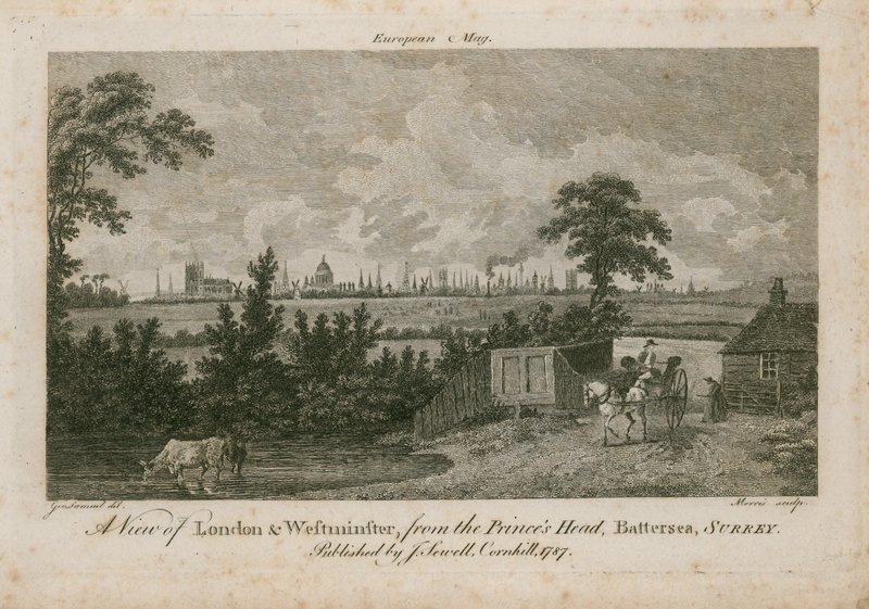 Pohled na Londýn a Westminster, z Princes Head, Battersea, Surrey od George Samuel Elgood