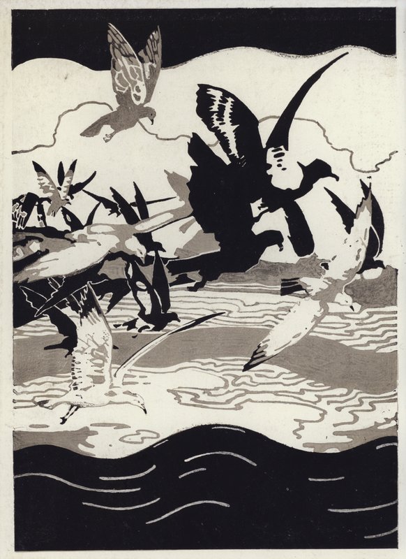 Ilustrace pro Canadian Wonder Tales (barevné lito) od George Sheringham