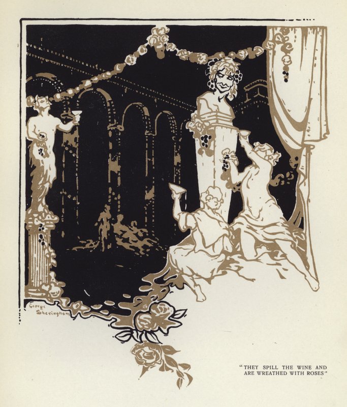 Ilustrace k filmu Šťastný pokrytec od Maxe Beerbohma (barevné lito) od George Sheringham