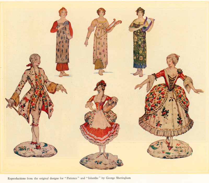 Originální návrhy pro Patience a Iolanthe od George Sheringham