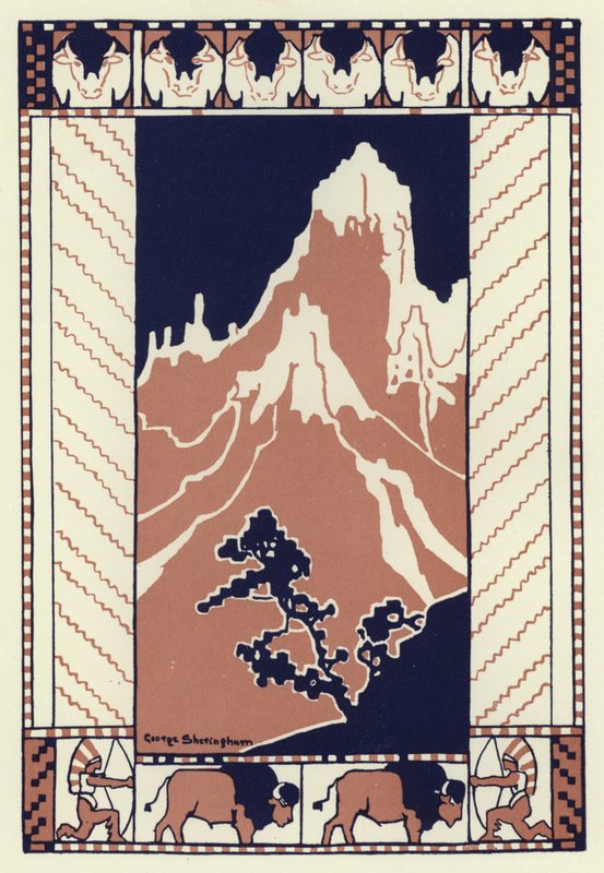 Té noci, když celá vesnice spala, šel chlapec na úpatí hory (barva litho) od George Sheringham