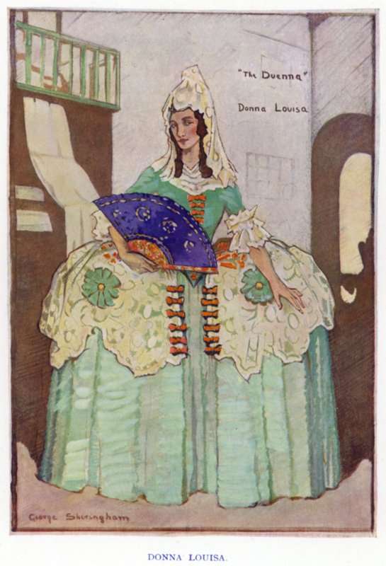 The Duena od Sheridana: Donna Louisa (barevná lito) od George Sheringham