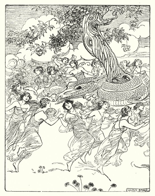 Perseus: „Tanec ruku v ruce kolem kouzelného stromu“ (litho) od George Soper