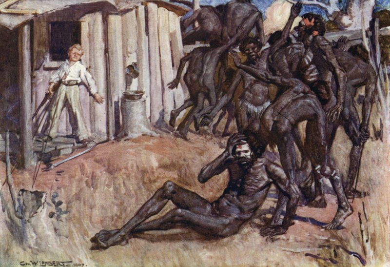 Ilustrace pro Romance of Empire, Austrálie od George Washington Lambert