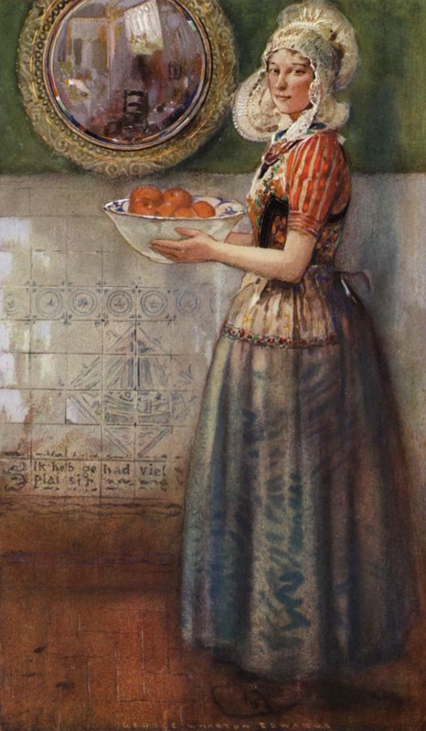 Mísa pomerančů (barva litho) od George Wharton Edwards