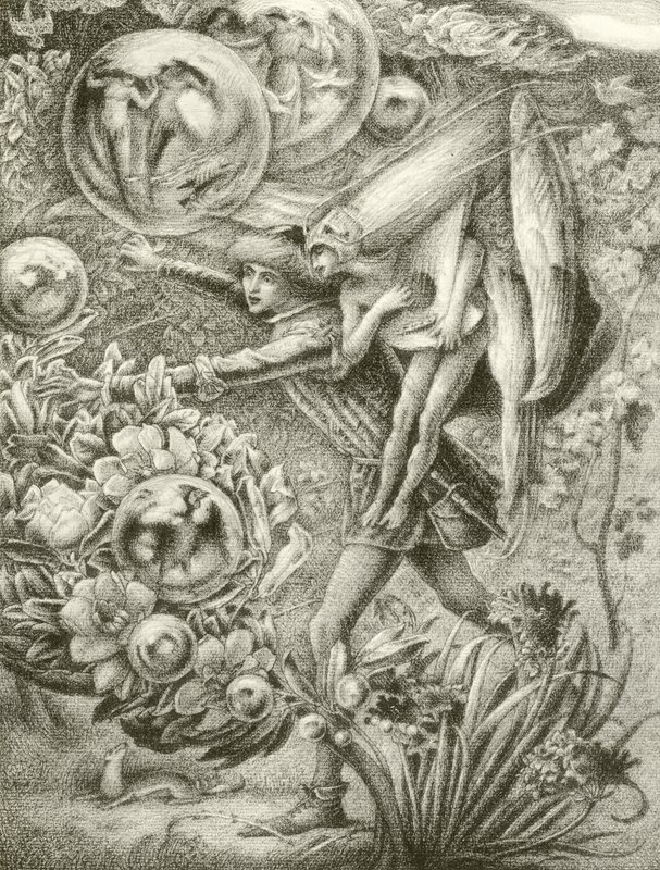 Ferdinand a Ariel (hlubotisk) od George Woolliscroft Rhead