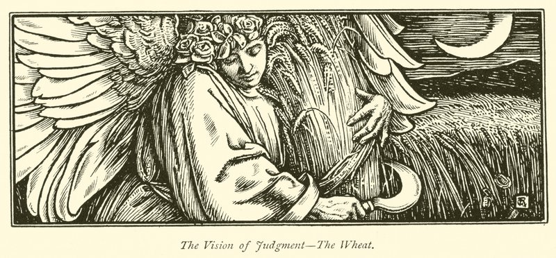 The Vision of Judgment, the Wheat (rytina) od George Woolliscroft Rhead