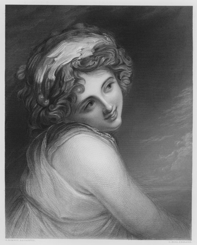 Bacchante, z obrázku v galerii Vernon od George after Romney
