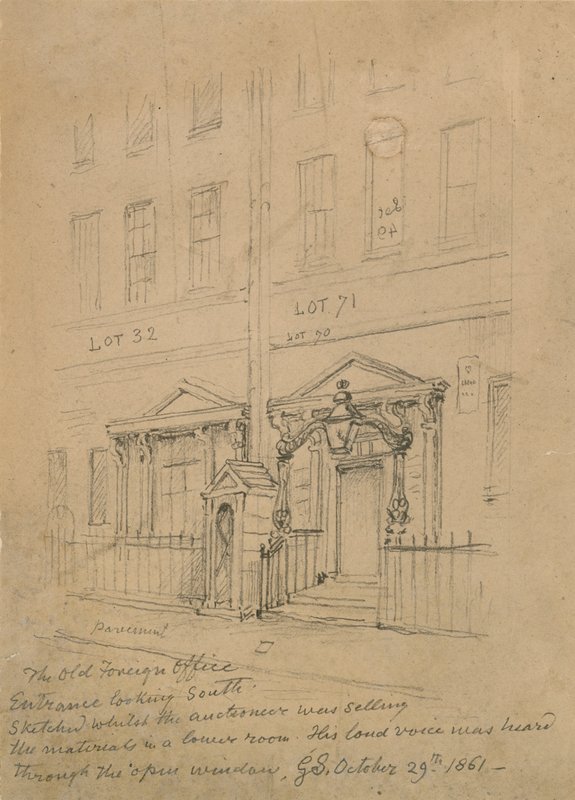 Staré ministerstvo zahraničí, Downing Street od George the Elder Scharf