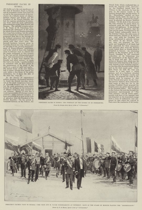 Prezident Faure v Rusku od Georges Bertin Scott