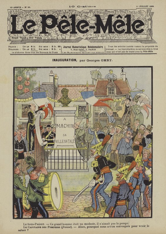 Inaugurace. Ilustrace pro Le Pele-Mele od Georges Antonin Henri Mory