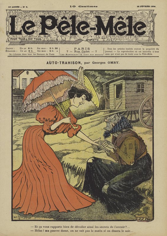 Sebezrada. Ilustrace pro Le Pele-Mele, 1906 od Georges Antonin Henri Mory