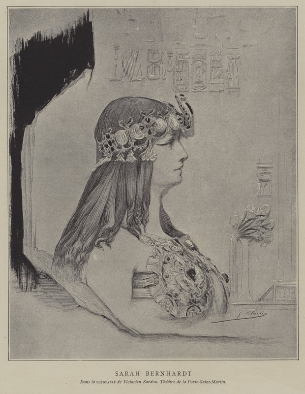 Sarah Bernhardt, francouzská herečka od Georges Clairin