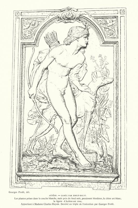 Actaeon, hrdina řecké mytologie, portrét francouzského sochaře Emile Soldiho od Georges Ernest Profit