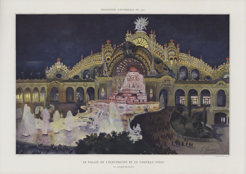 Palais de lElectricite a Chateau de lEau na Champ de Mars, výstava Universelle 1900 od Georges Felix Garen