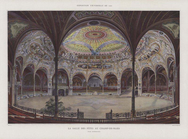Salle des Fetes na Champ de Mars, výstava Universelle 1900, Paříž od Georges Felix Garen