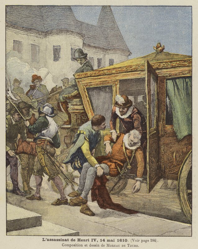 Atentát na francouzského krále Jindřicha IV., 14. května 1610 od Georges Moreau de Tours