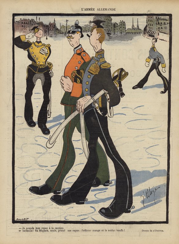 Německá armáda. Ilustrace pro Le Rire od Georges d 1878 1937 Ostoya