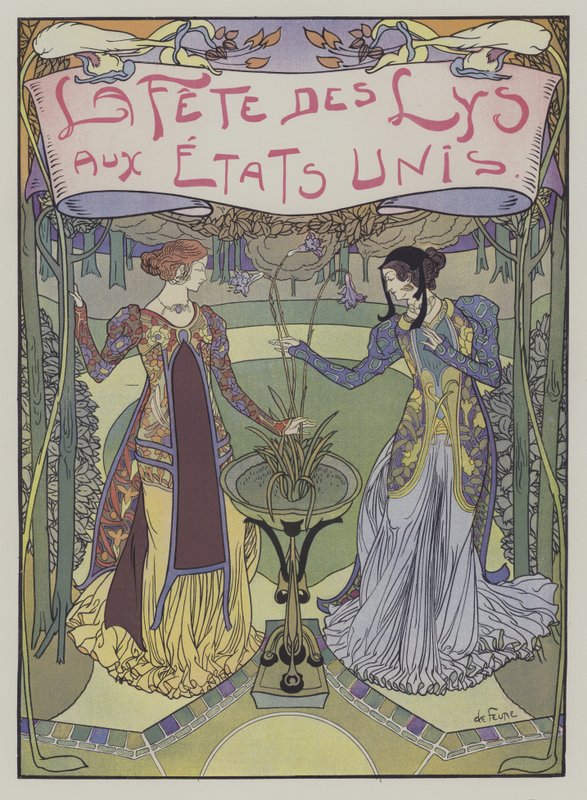 La Fete des Lys ve Spojených státech (Festival lilií ve Spojených státech) od Georges de Feure