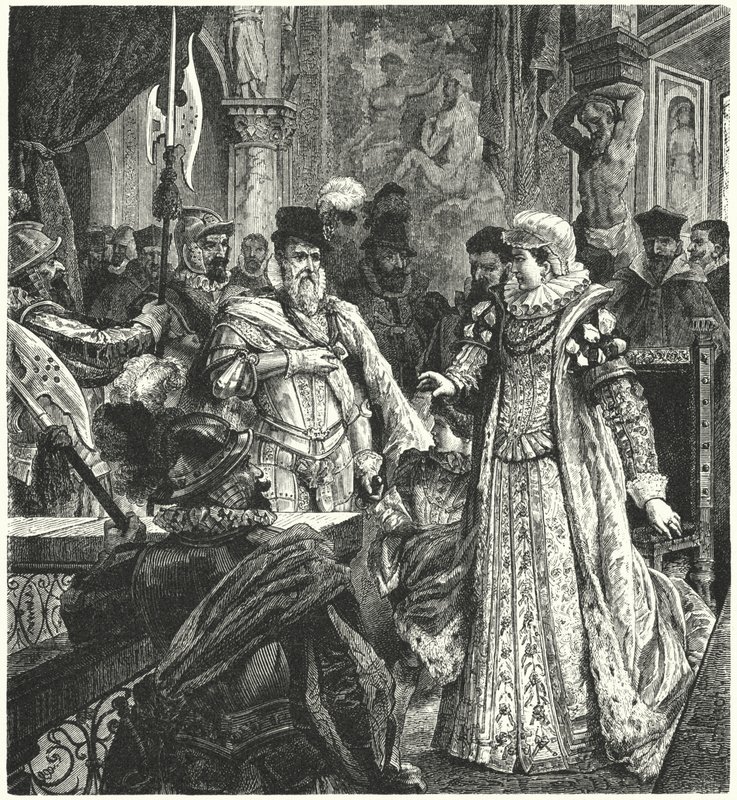 Příjezd vévody z Alby do Bruselu, aby se ujal funkce guvernéra Španělského Nizozemska, 1567 od German School