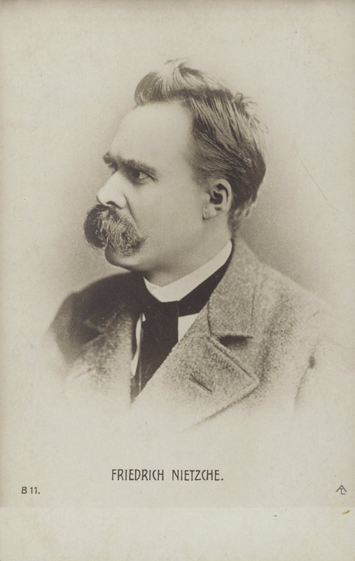 Friedrich Nietzche (1844-1900), německý filozof a spisovatel (čb fotografie) od German Photographer