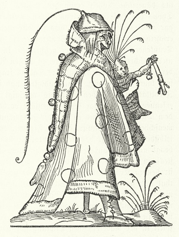 Postava z knihy Les Songes drolatiques de Pantagruel (Komické sny o Pantagruelovi) od Richarda Bretona (rytina) od German School