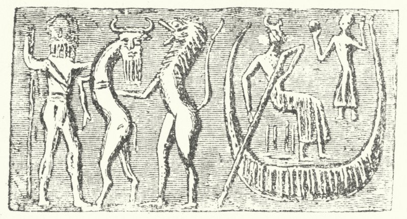 Zobrazení Velké potopy z Eposu o Gilgamešovi od German School